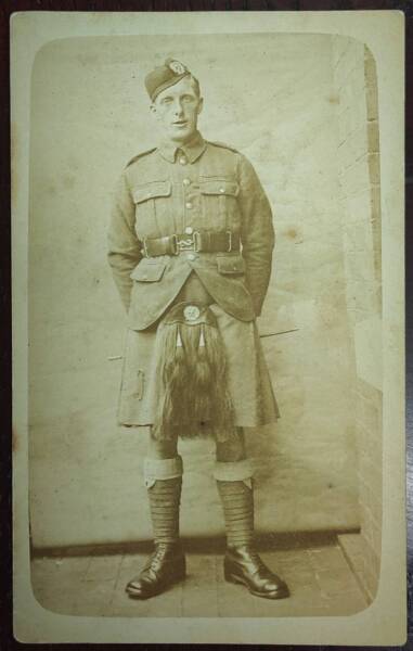 Bernard Manning - 1914 - Postcard - London Scottish Regiment