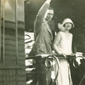 Duke & Duchess of York on the train to Toowoomba, 1927 - Ref. ID qips-2011-11-04-0040 from Picture Ipswich