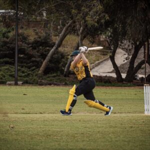 Jasmine on the cricket pitch